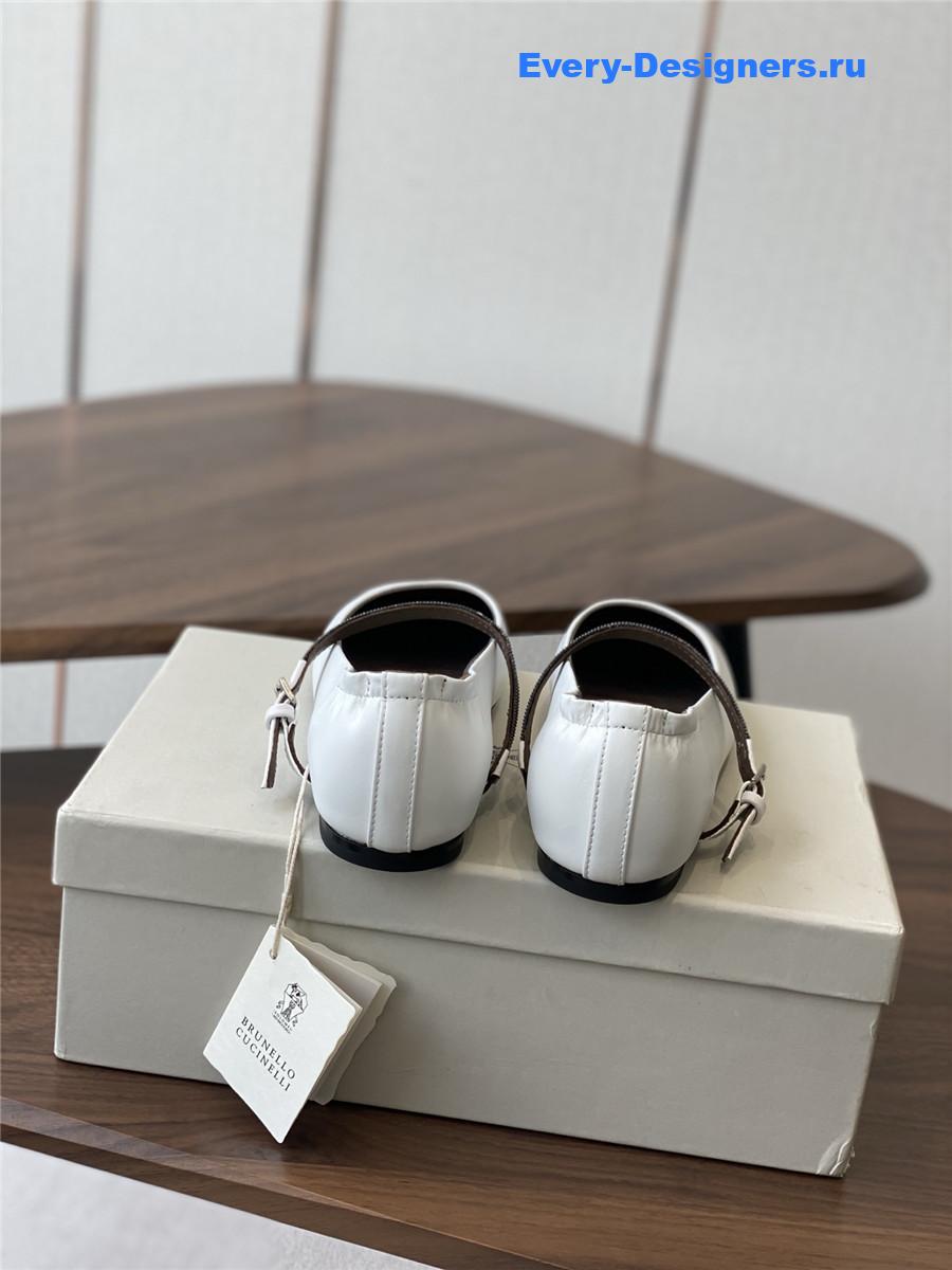 BC White Mary Jane Ballet Flats