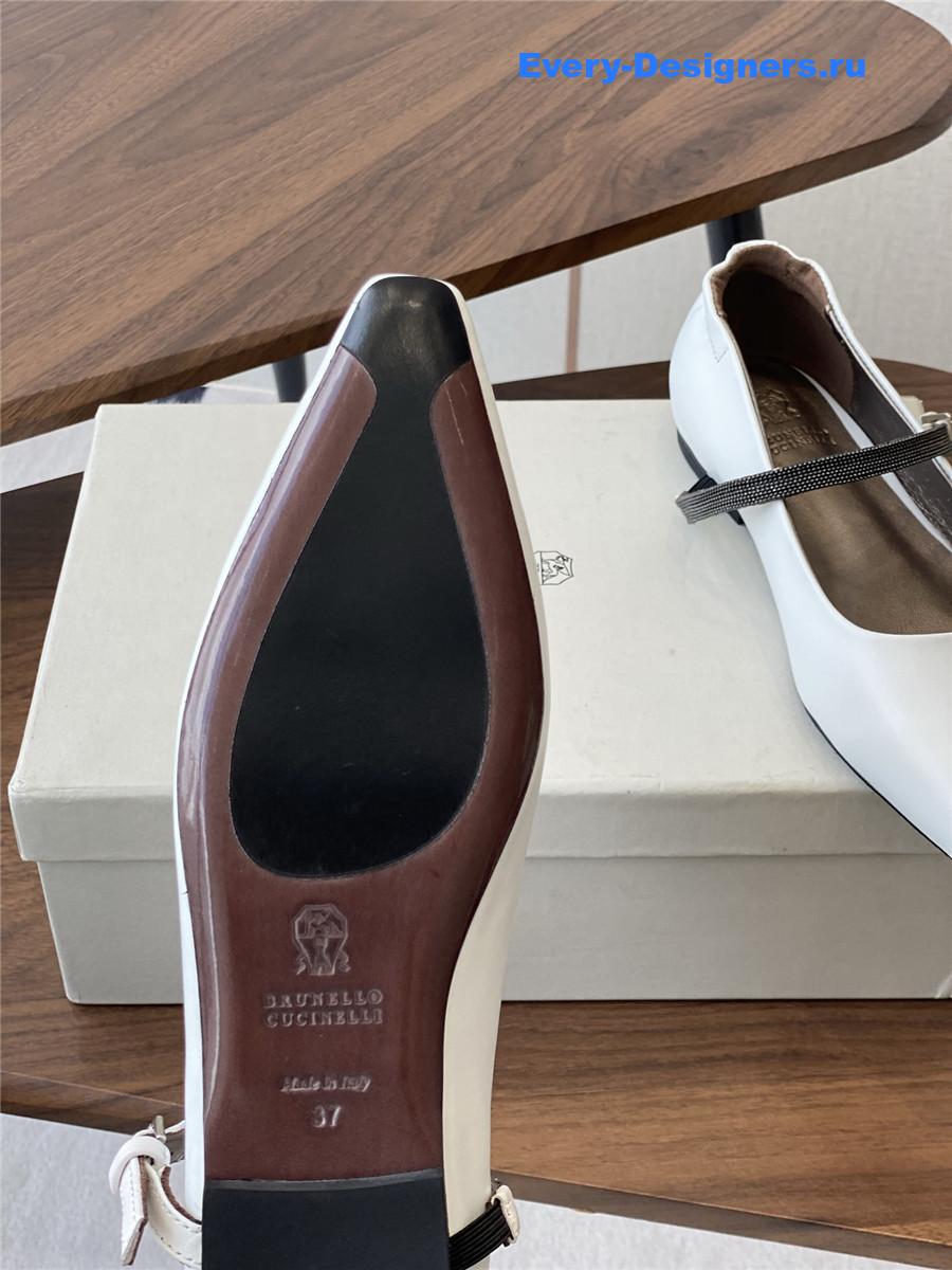 BC White Mary Jane Ballet Flats