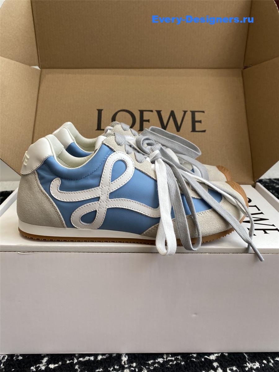 L0ew* ballet runner 2.0 blue leather sneakers