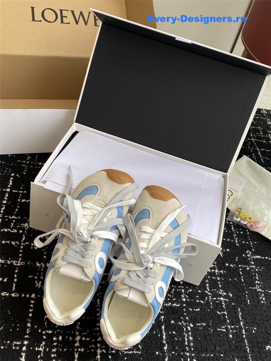 L0ew* ballet runner 2.0 blue leather sneakers
