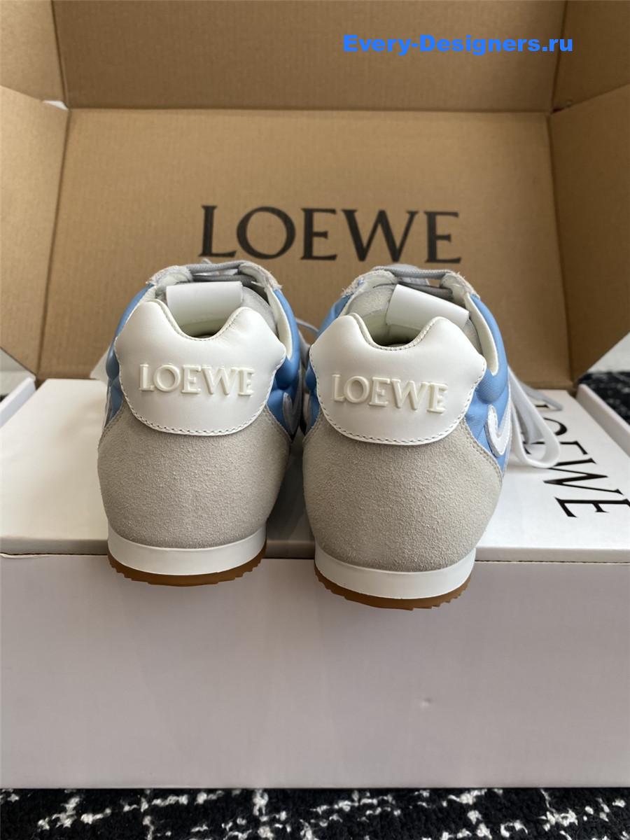 L0ew* ballet runner 2.0 blue leather sneakers
