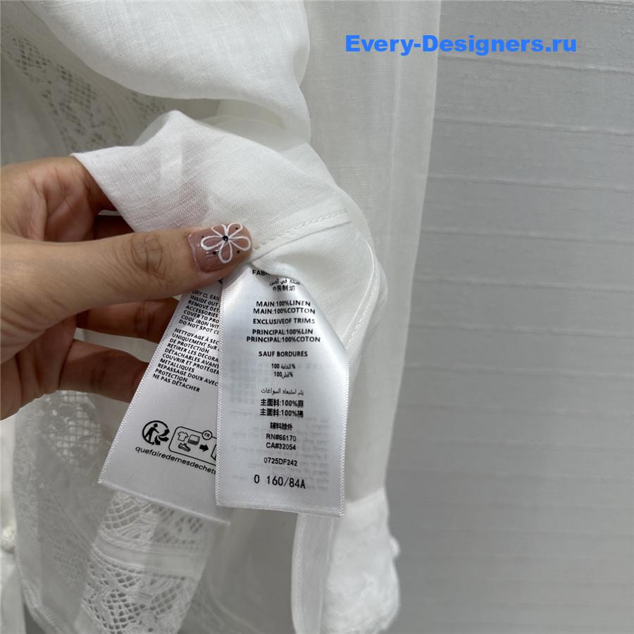 Zimm Lace-Trimmed Linen Shirt