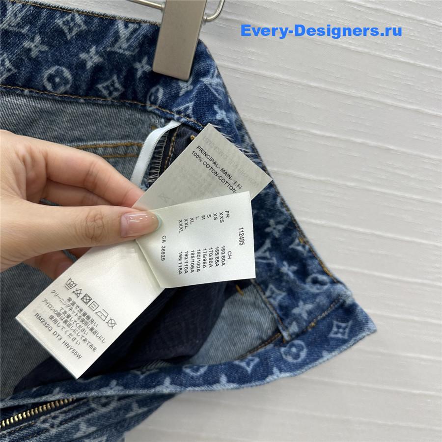 l0vis Vvtt0n blue monogram denim skirt