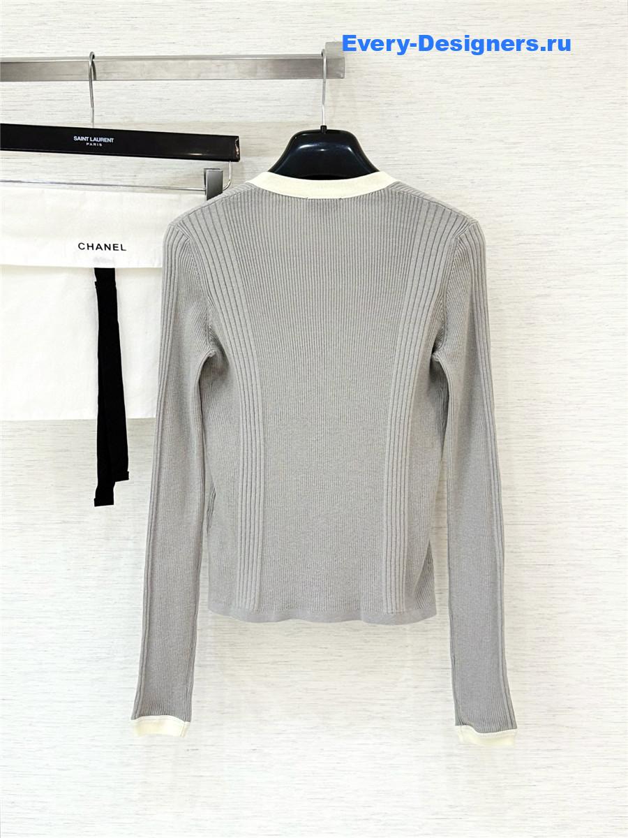 Ch**el grey rhinestone cardigan