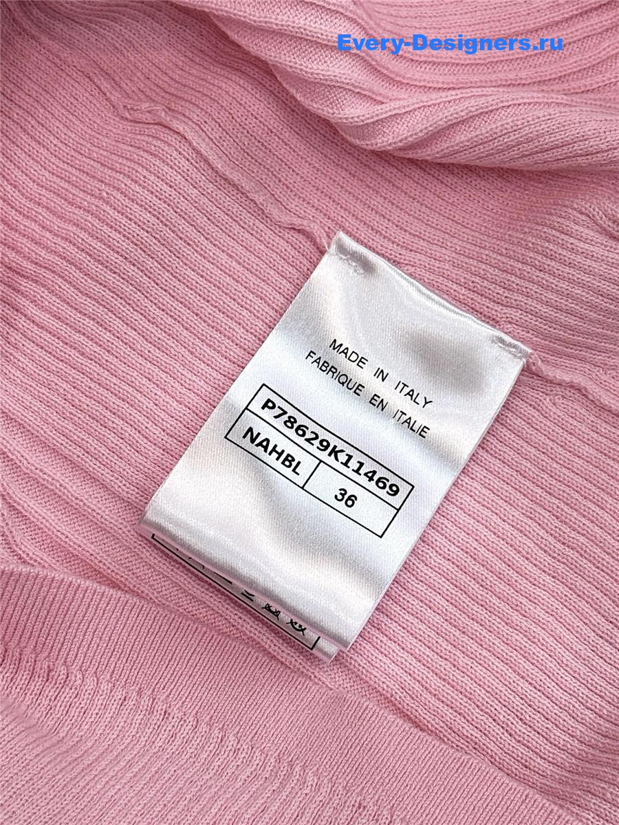 Ch**el pink rhinestone cardigan