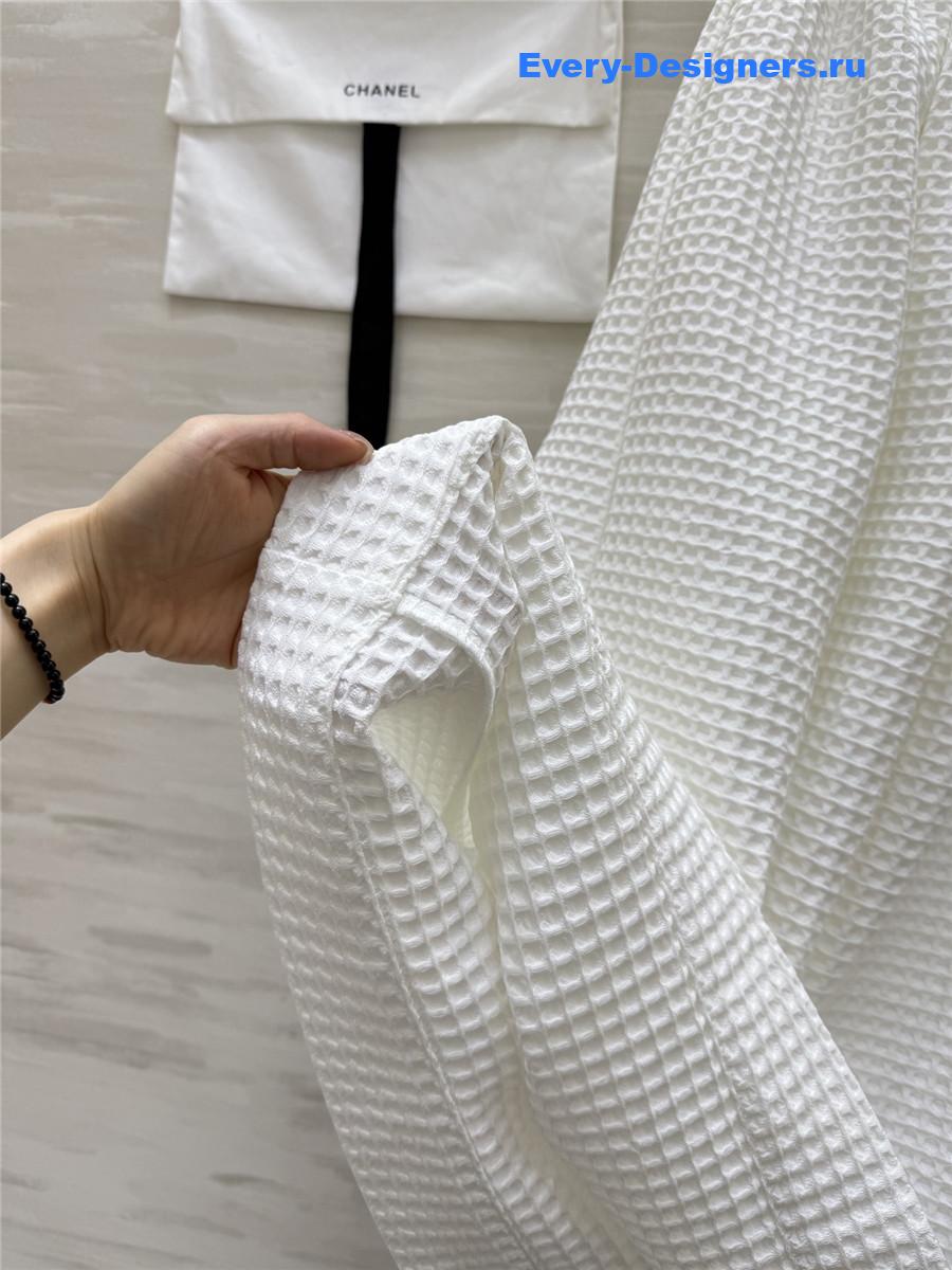 Ch**el white plaid skirt