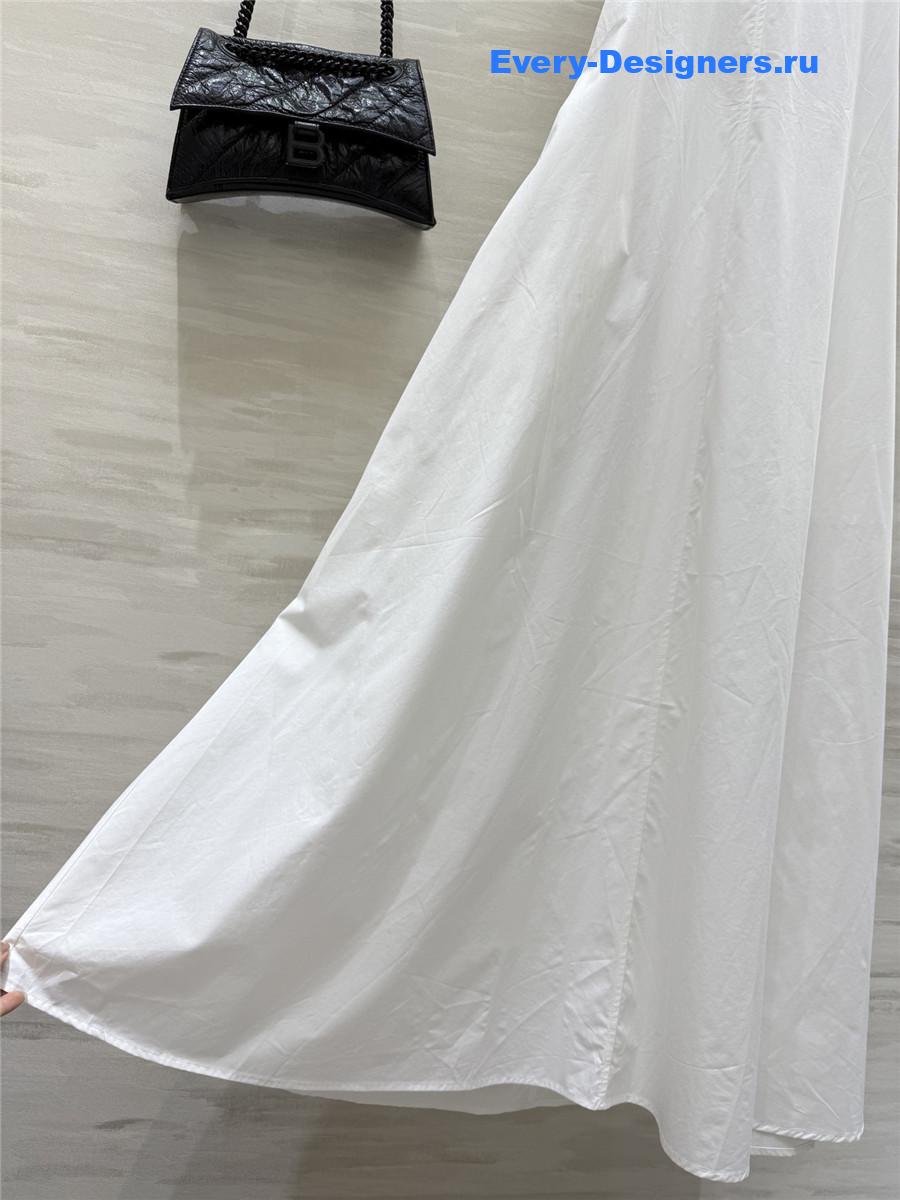 L0ew* white v-neck maxi dress