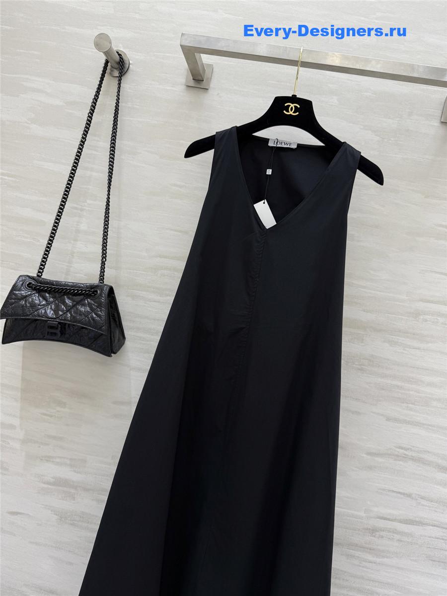 L0ew* black v-neck maxi dress