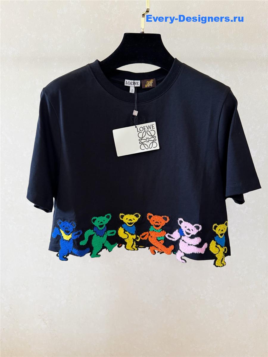 L0ew* black cropped t-shirt