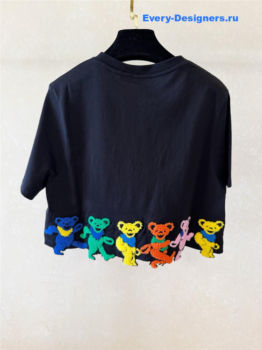 L0ew* black cropped t-shirt