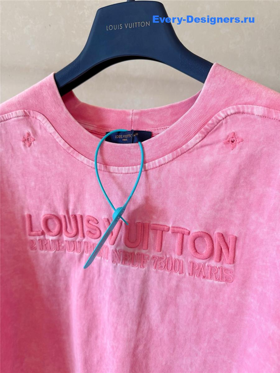 l0vis Vvtt0n pink washed ribbed tee