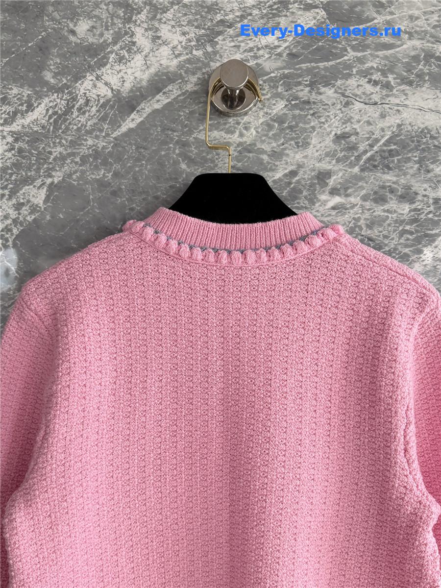 Ch**el pink crewneck knit long sleeve