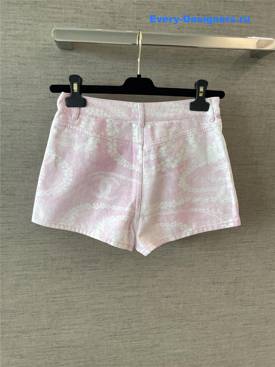 Ch**el coco beach pink denim shorts