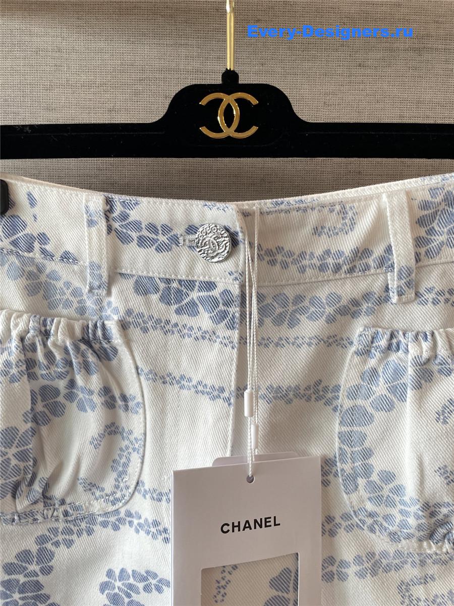 Ch**el coco beach blue denim shorts