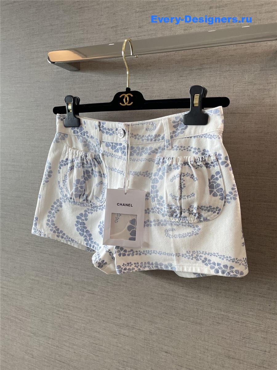 Ch**el coco beach blue denim shorts