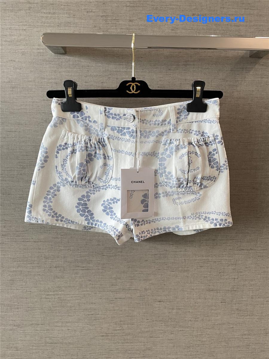 Ch**el coco beach blue denim shorts