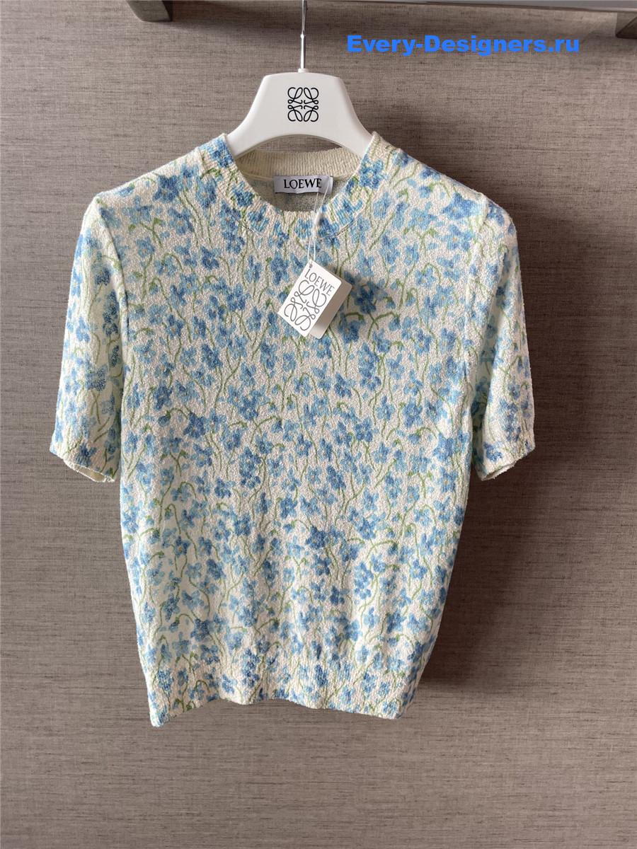 L0ew* floral knit tee