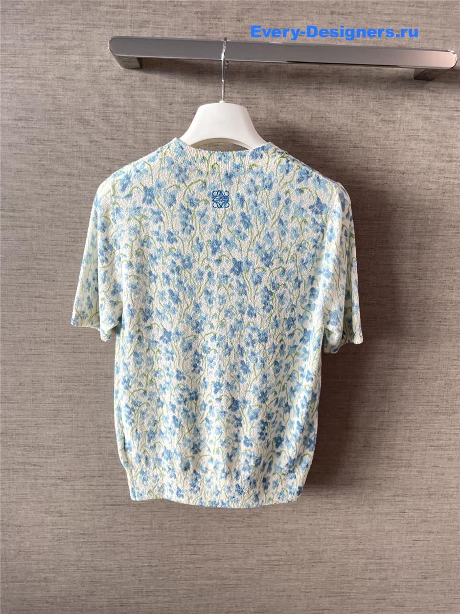 L0ew* floral knit tee