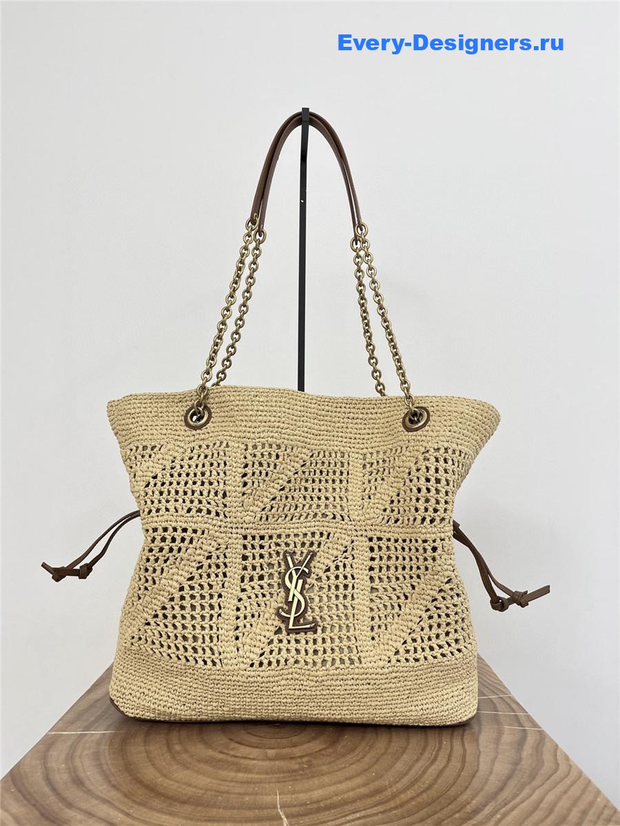 Sa1nt Lau*nt jamie raffia tote