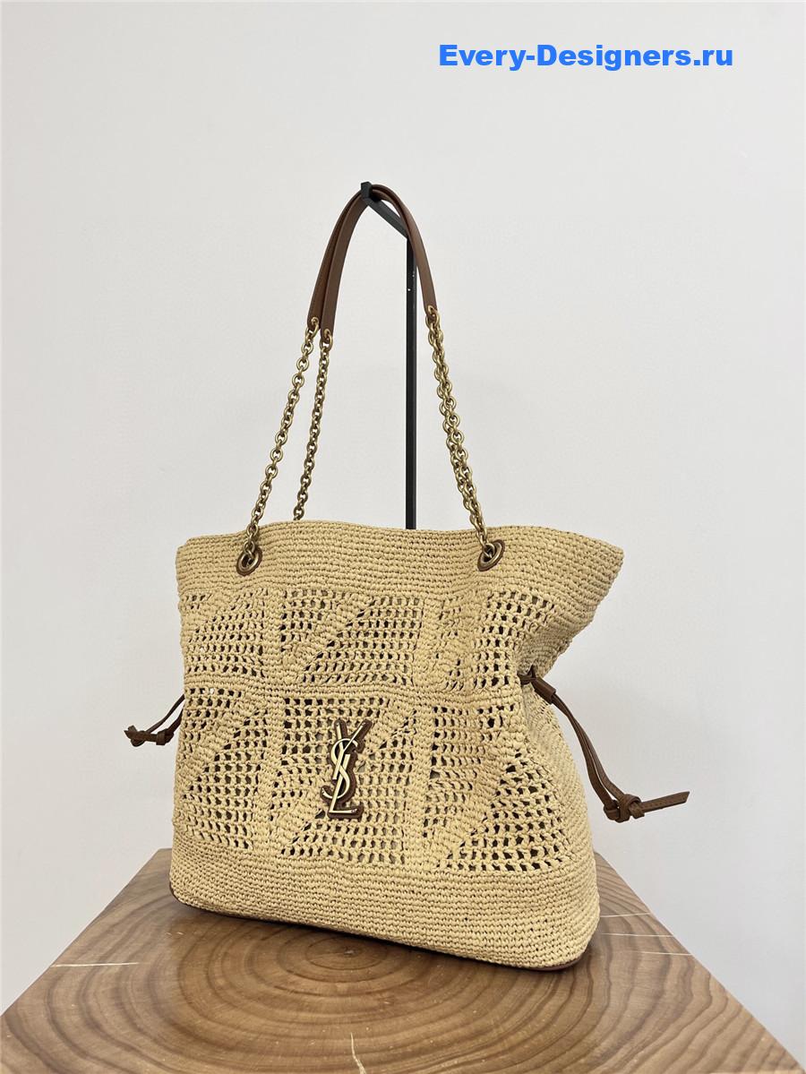 Sa1nt Lau*nt jamie raffia tote