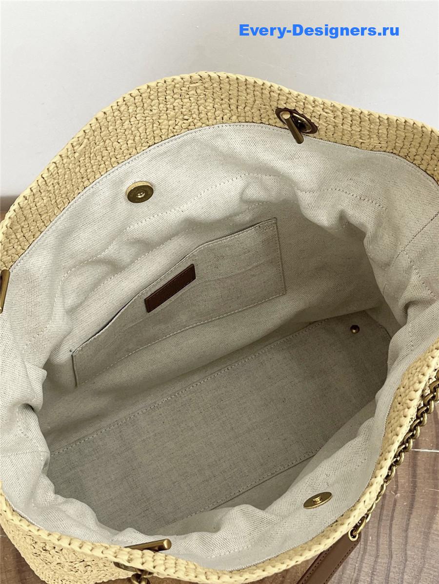 Sa1nt Lau*nt jamie raffia tote