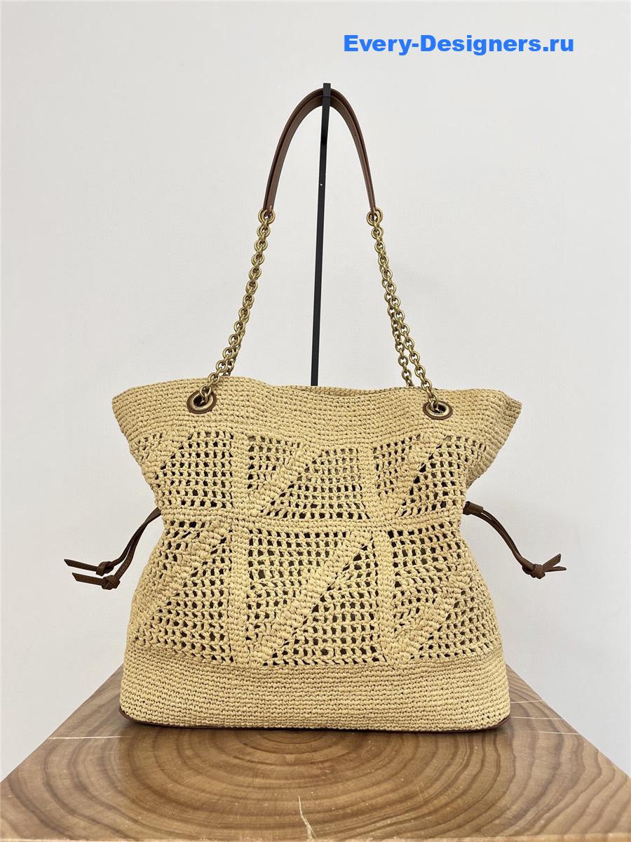 Sa1nt Lau*nt jamie raffia tote