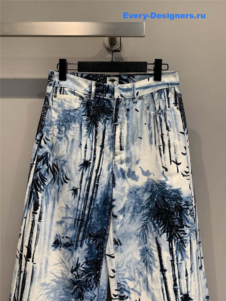 D10r ink bamboo wide-leg jeans