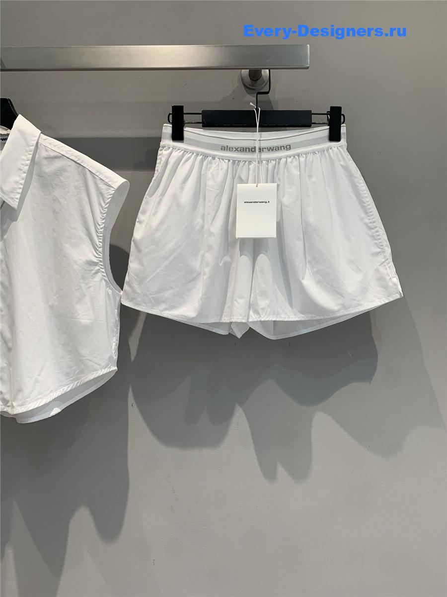 A1exa*der wang white cotton shorts