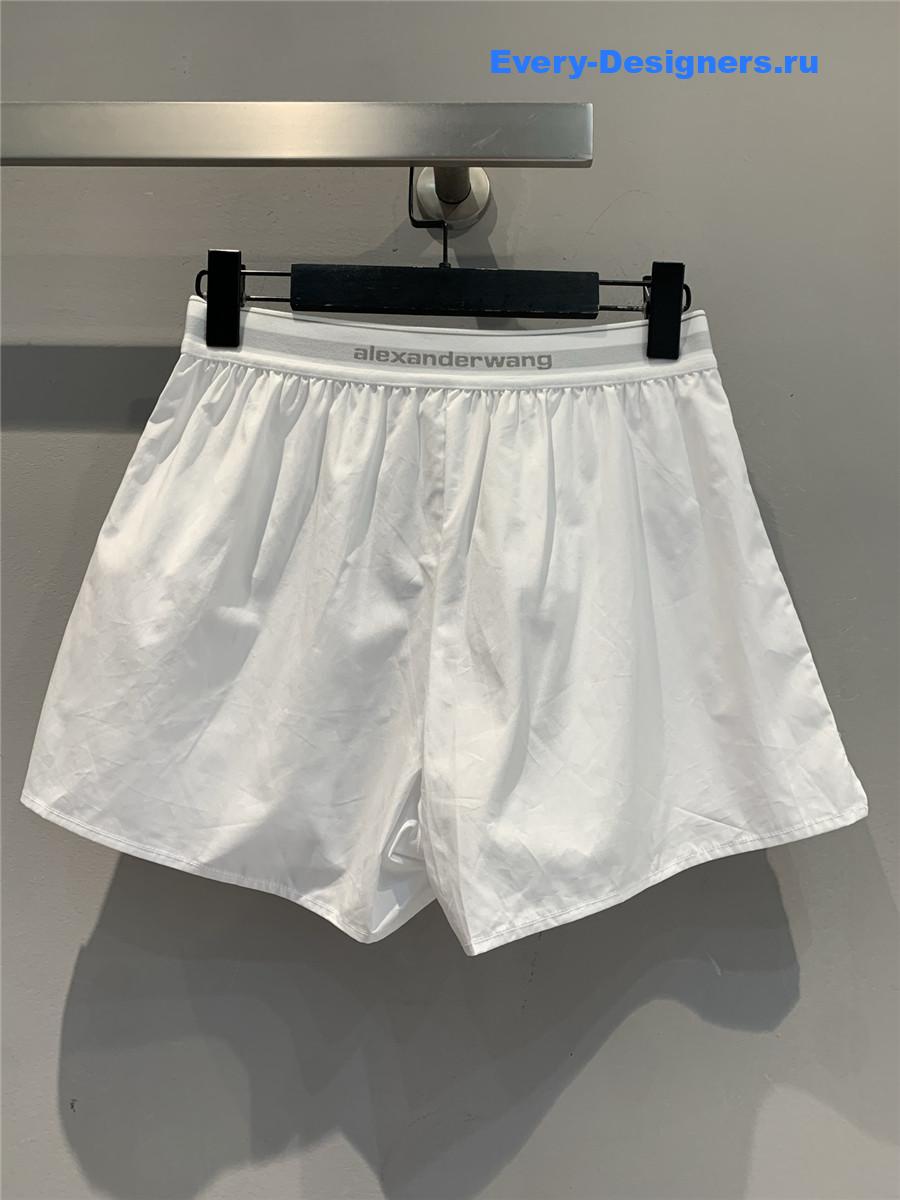 A1exa*der wang white cotton shorts