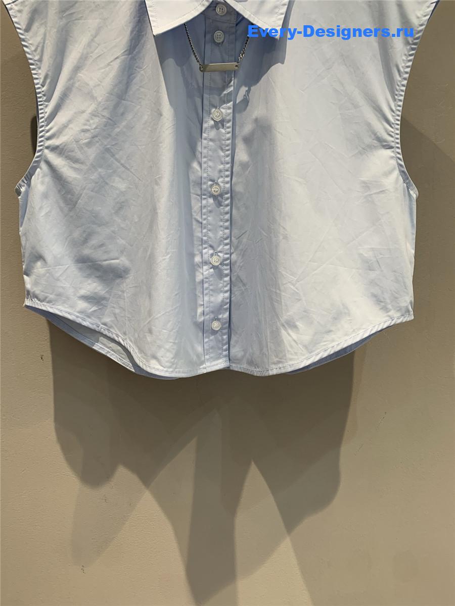 A1exa*der wang light blue rhinestone shirt