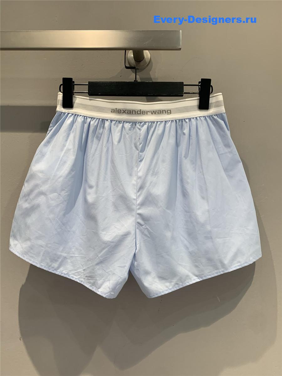 A1exa*der wang light blue cotton shorts