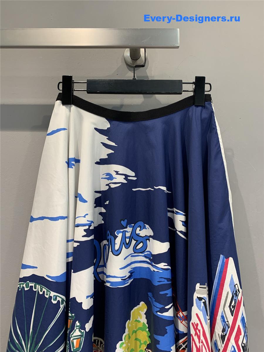 D10r souvenir flared skirt