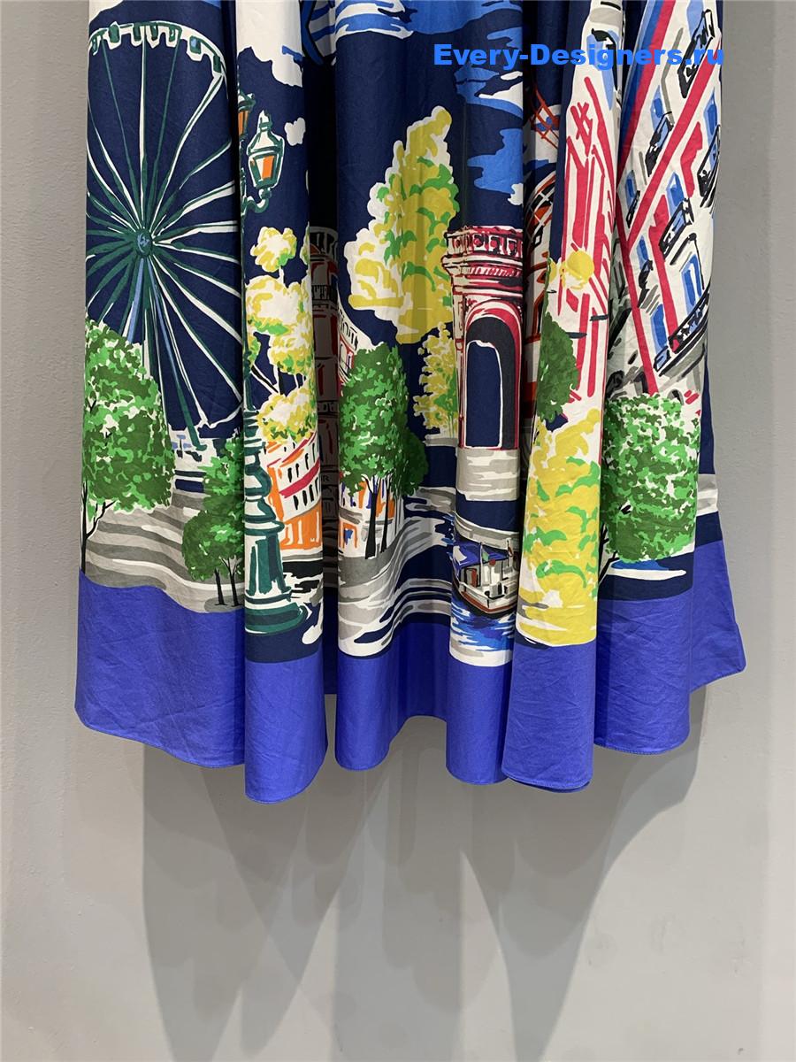 D10r souvenir flared skirt