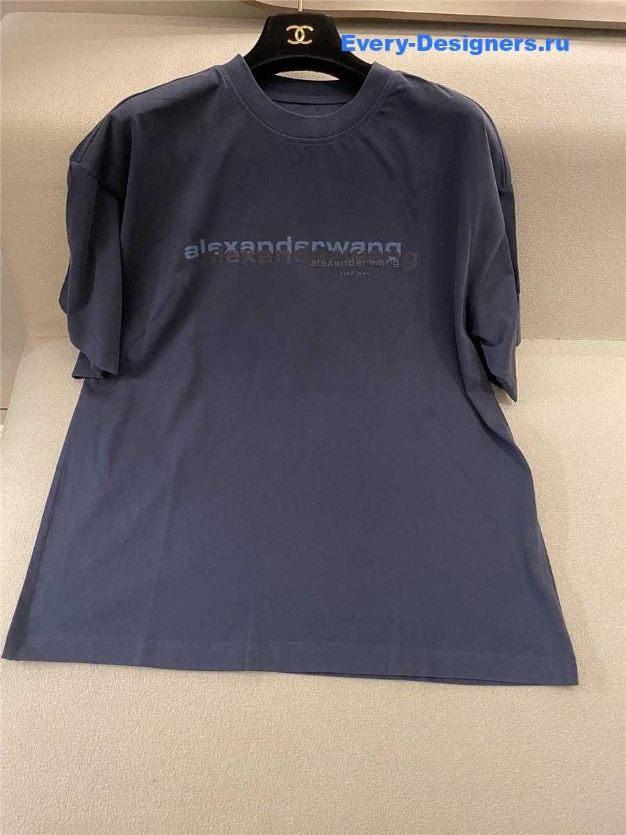 A1exa*der wang navy logo tee