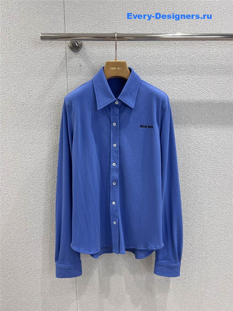 Miu Miu Periwinkle Piqué Shirt