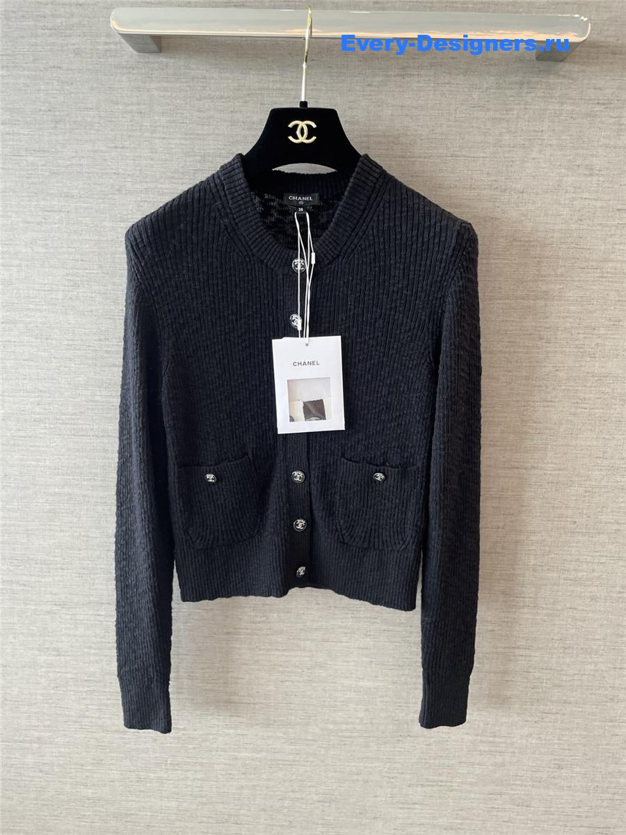 Ch**el coco beach black cardigan