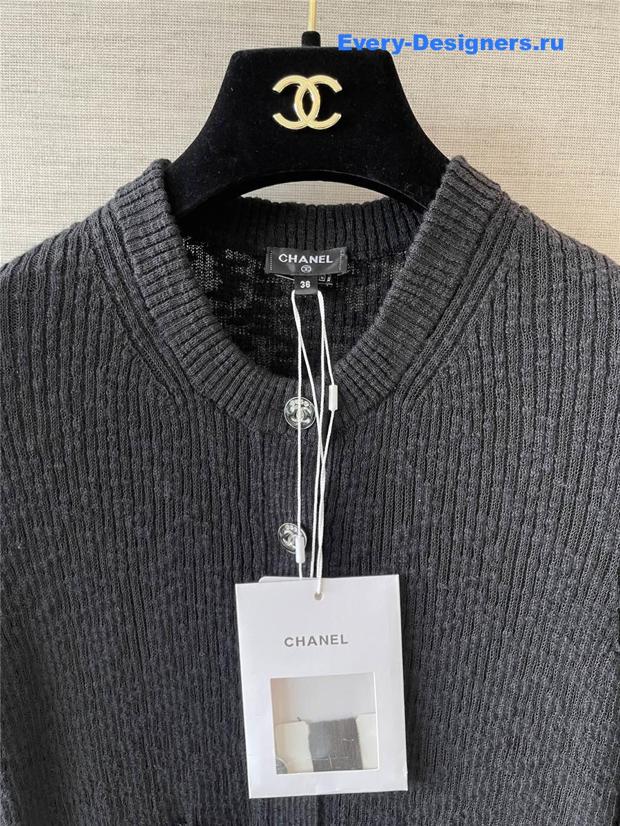 Ch**el coco beach black cardigan