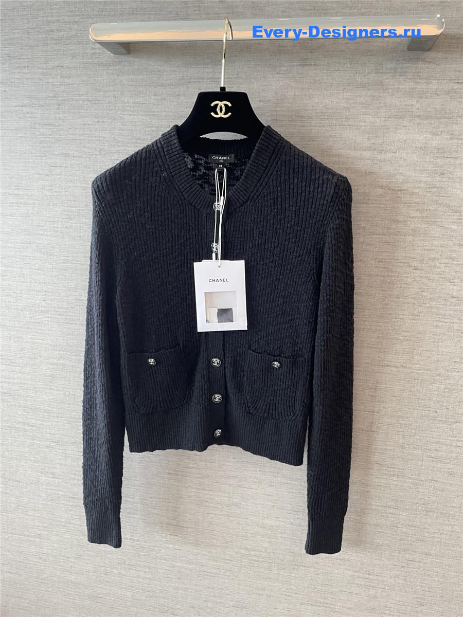 Ch**el coco beach black cardigan