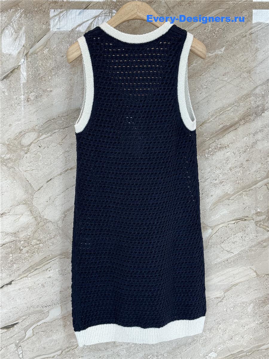Gvc*1 navy cotton crochet dress