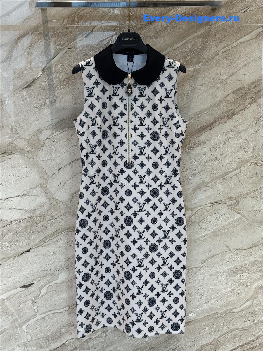 l0vis Vvtt0n monogram fitted dress