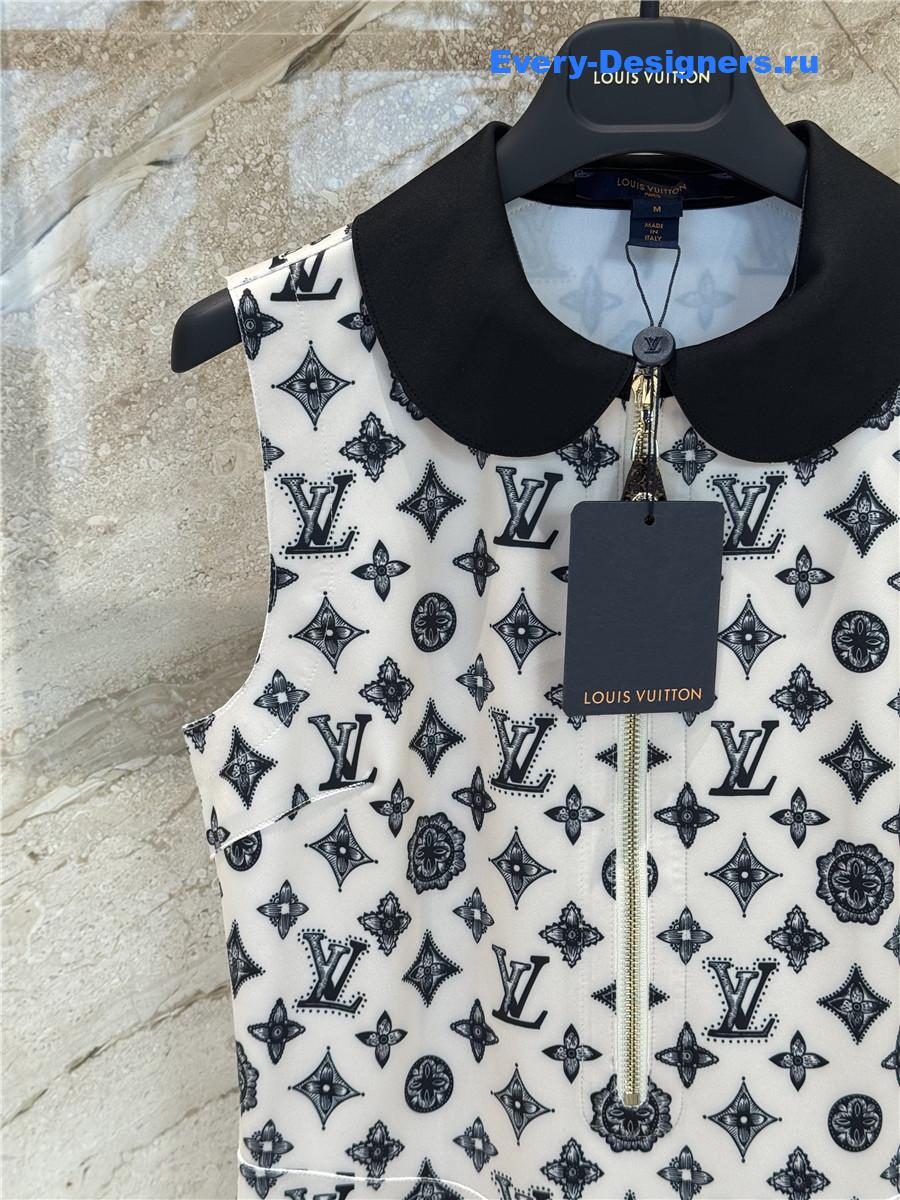 l0vis Vvtt0n monogram fitted dress