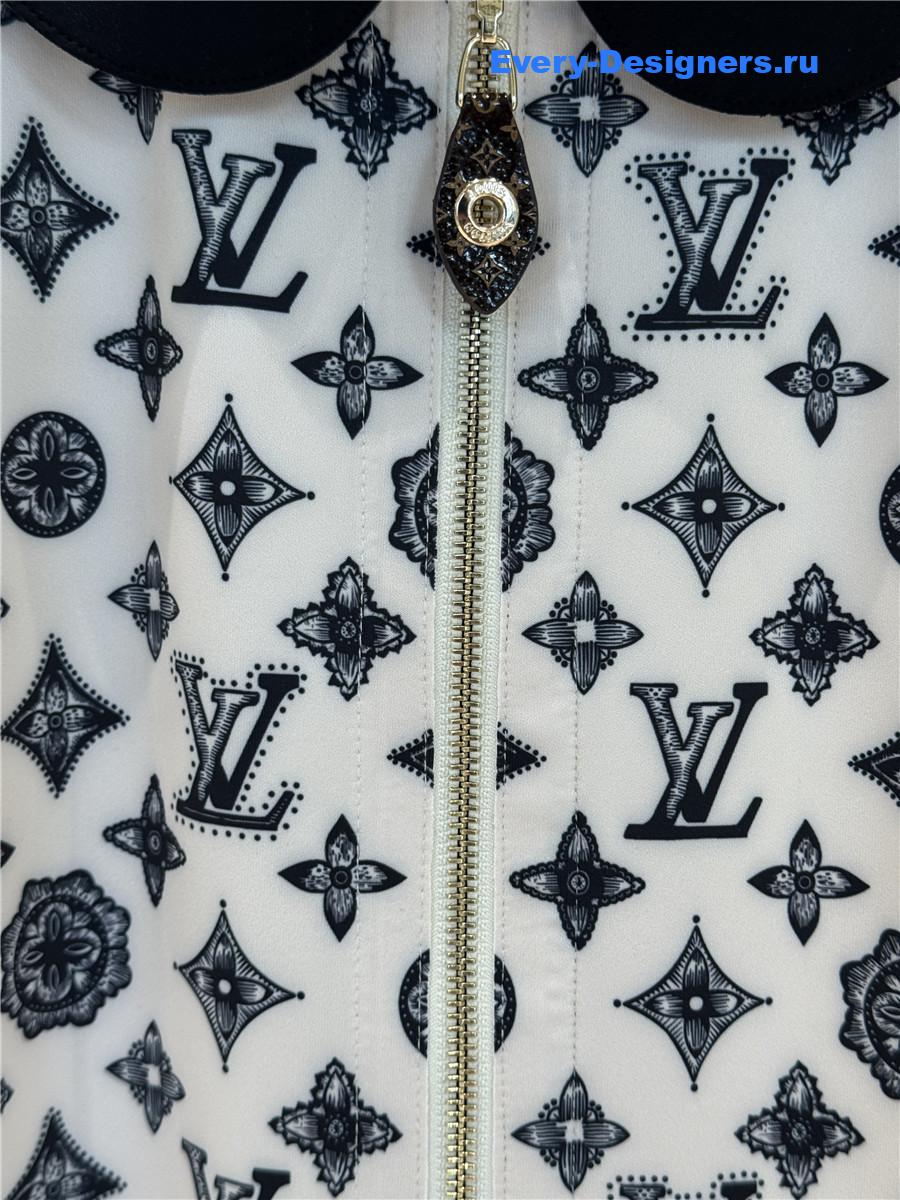 l0vis Vvtt0n monogram fitted dress