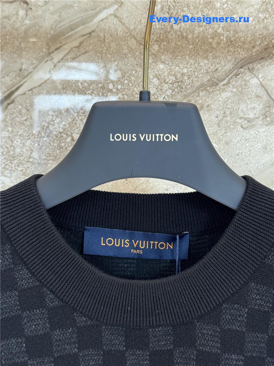 l0vis Vvtt0n damier short-sleeved signature crewneck