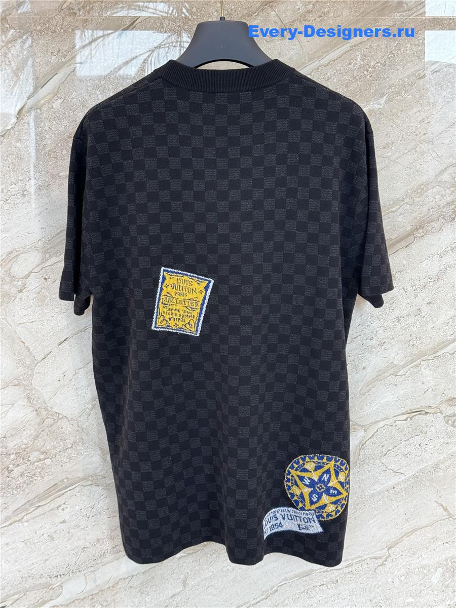 l0vis Vvtt0n damier short-sleeved signature crewneck