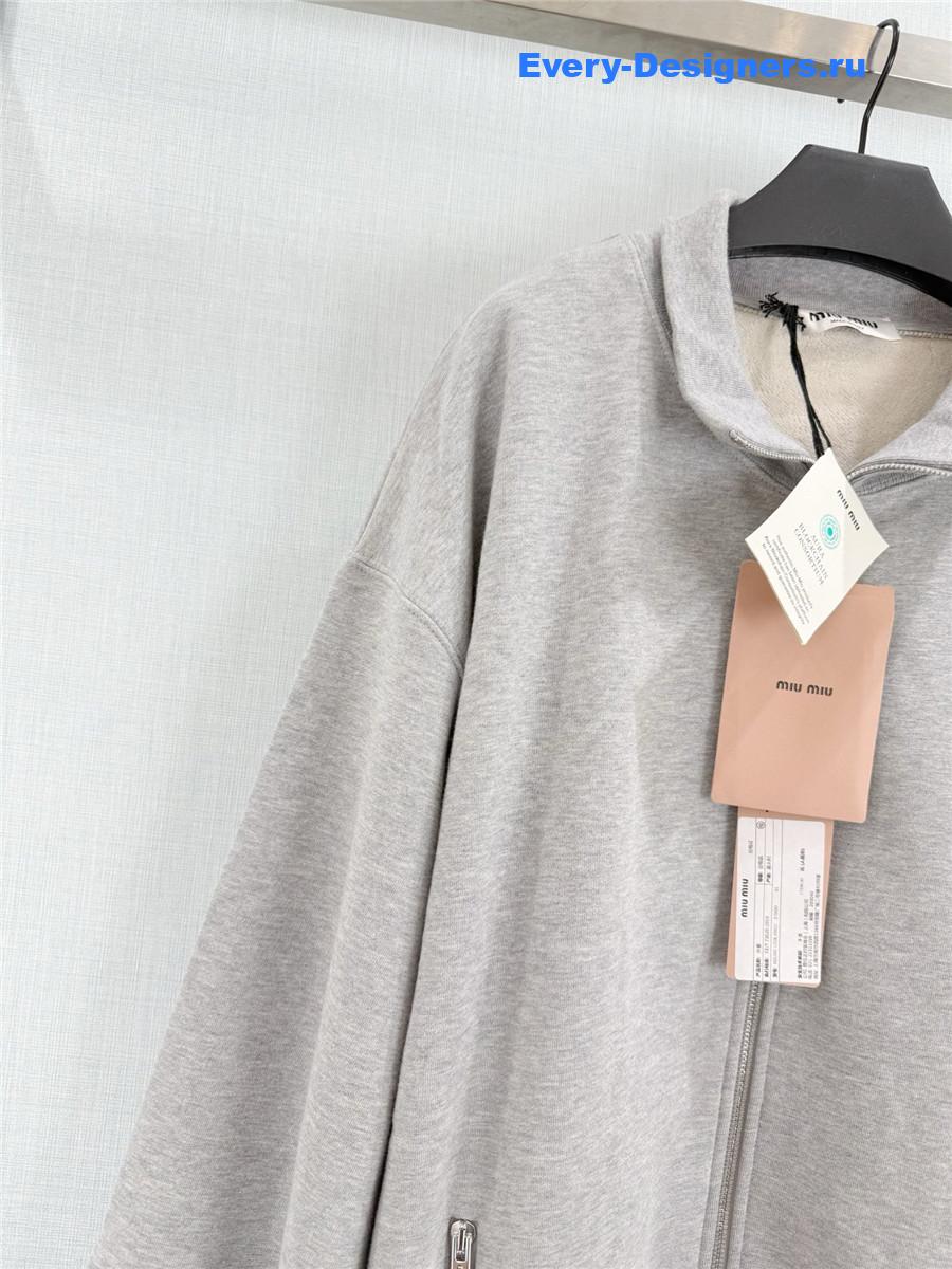 Miu Miu Grey Fleece Sweatshirt