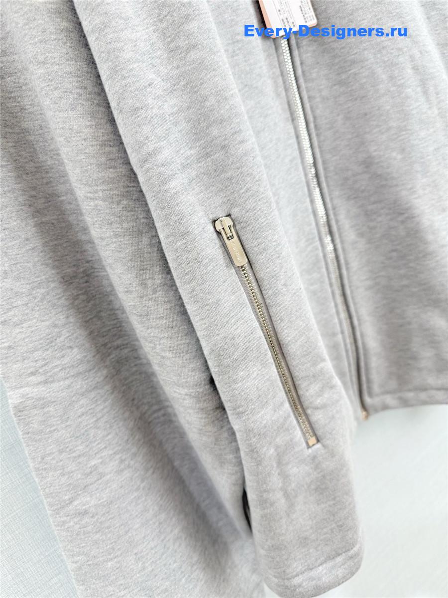 Miu Miu Grey Fleece Sweatshirt