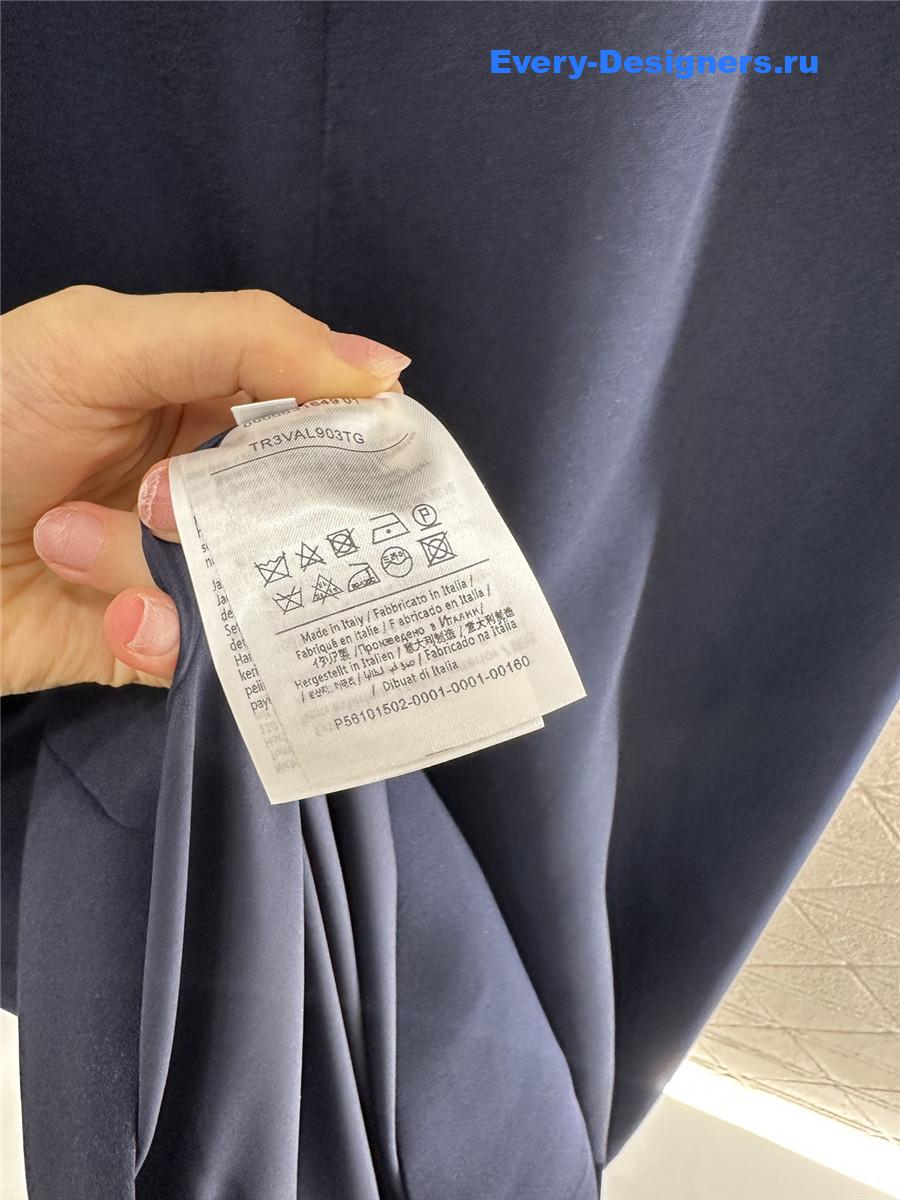 Va1e*ntin0 blue crepe couture midi dress