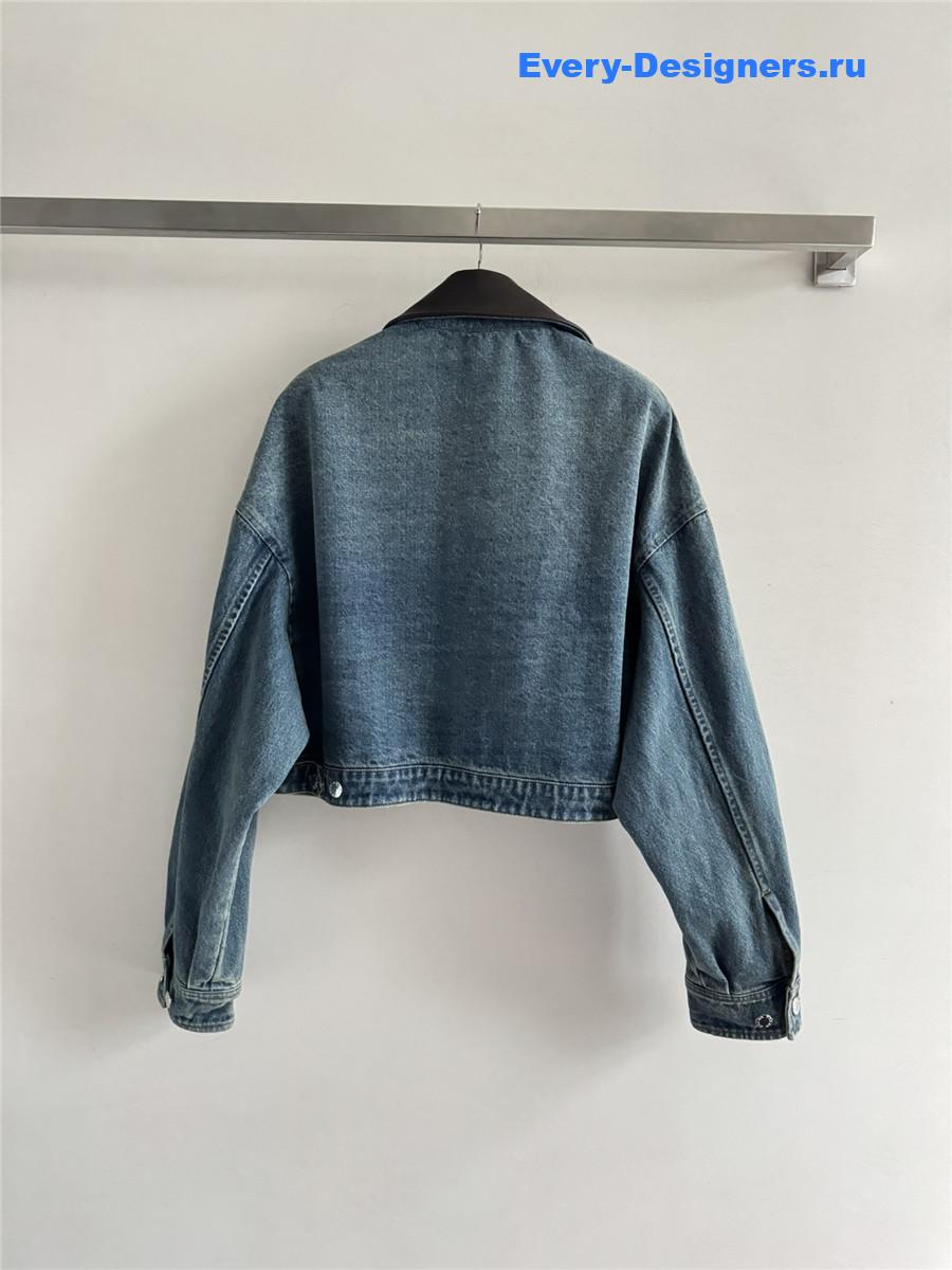 Pra*a blue cropped denim jacket