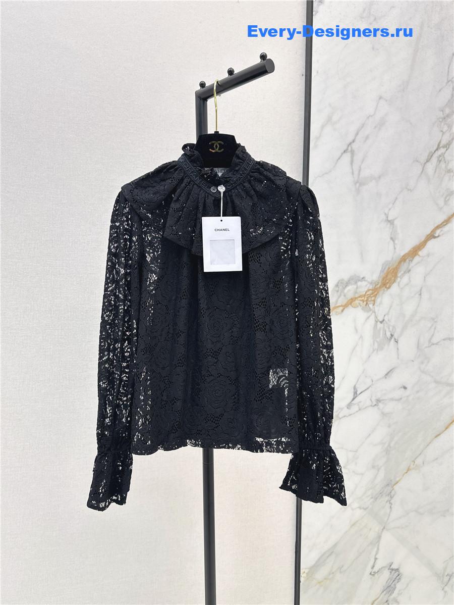 Ch**el black lace shirt
