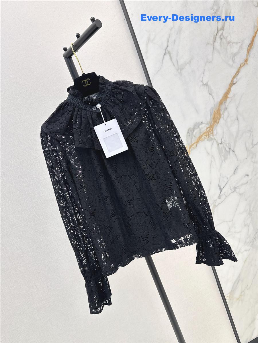Ch**el black lace shirt